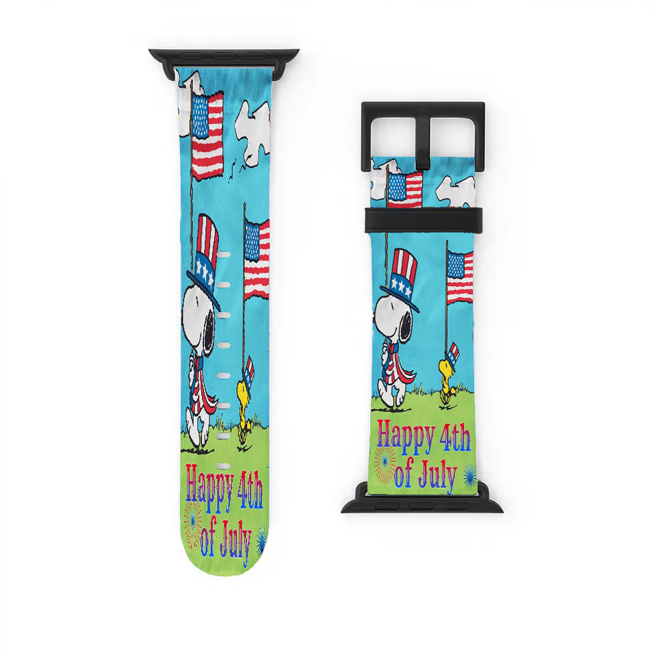 Snoopy Patriotic July 4Th Apple Watch Band 38Mm - 44Mm