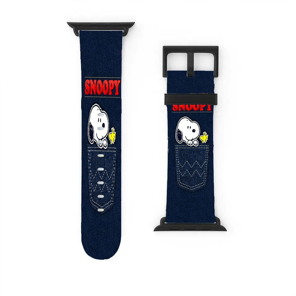 Snoopy Peanuts Pants Denim Pocket Apple Watch Band 38Mm - 44Mm