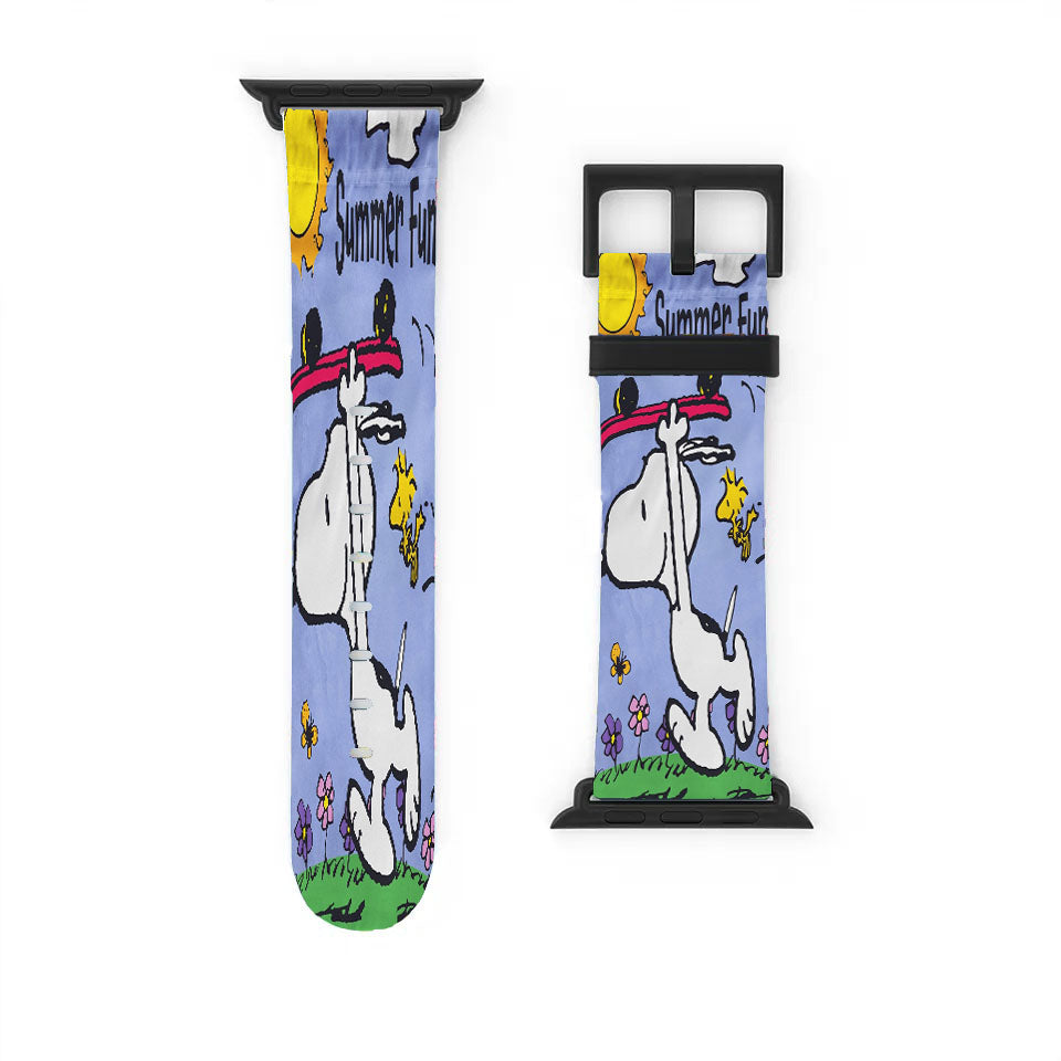 Snoopy Summer Flag Peanuts Apple Watch Band 38Mm - 44Mm