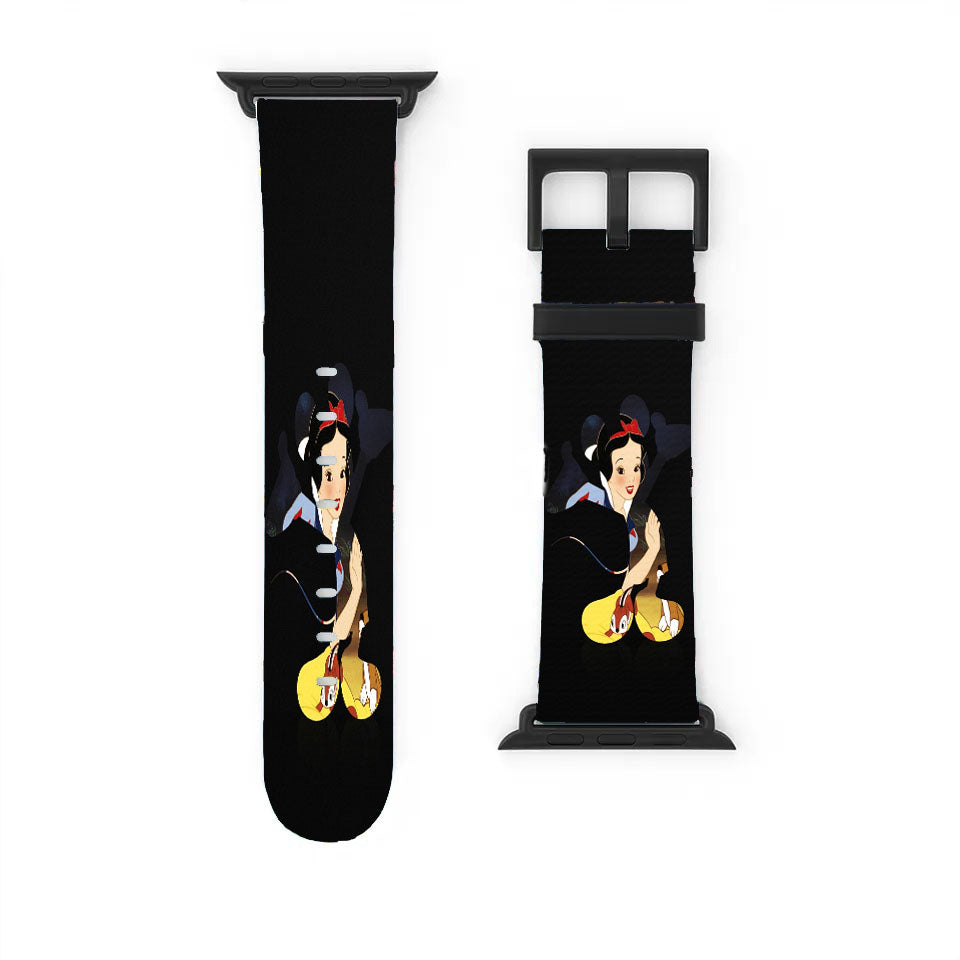 Snow White X Mickey Silhouette Apple Watch Band 38Mm - 44Mm