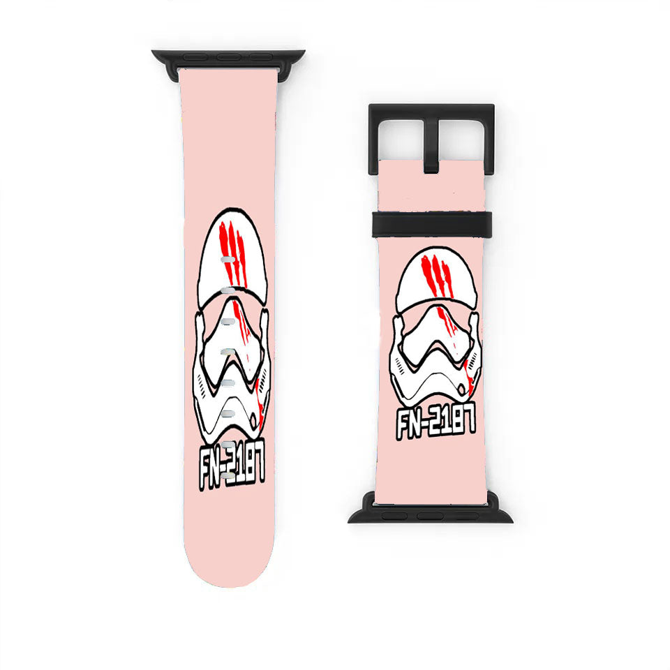 Star Wars Fn 2187 Movies Finn Storm Trooper Graphic Pink Apple Watch Band 38Mm - 44Mm
