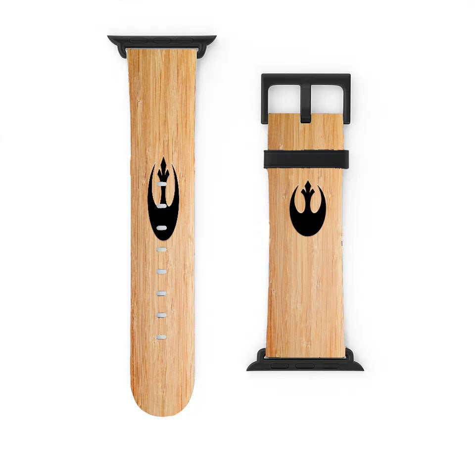 Star Wars Rebel Alliance Symbol Wood Apple Watch Band 38Mm - 44Mm