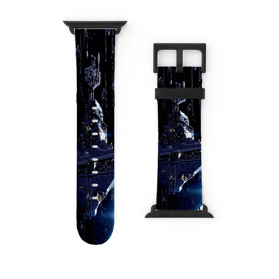 Star Wars Tie Fighter On Galaxy Ship Apple Watch Band 38Mm - 44Mm