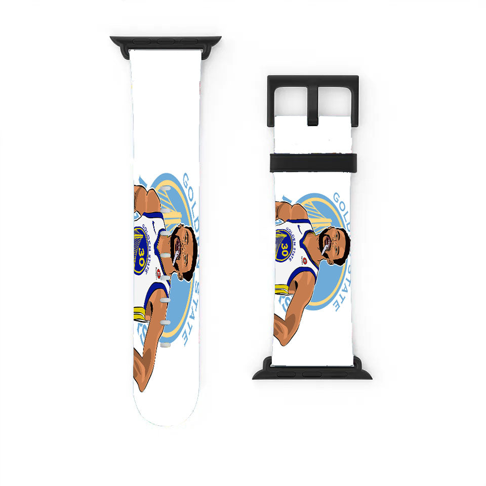 Stephen Curry Warriors Illustration Apple Watch Band 38Mm - 44Mm