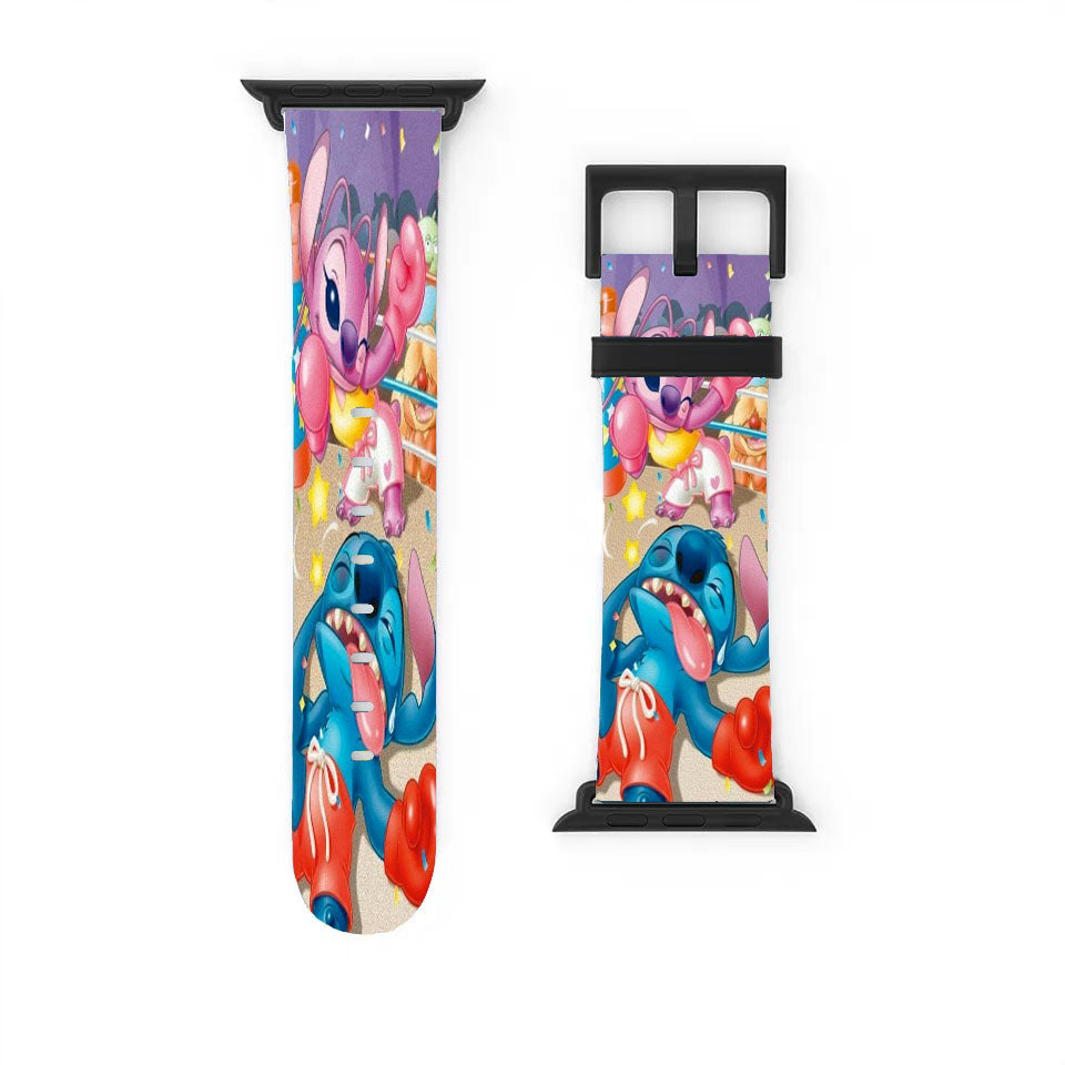 Stitch And Angel Ring Fight Apple Watch Band 38Mm - 44Mm