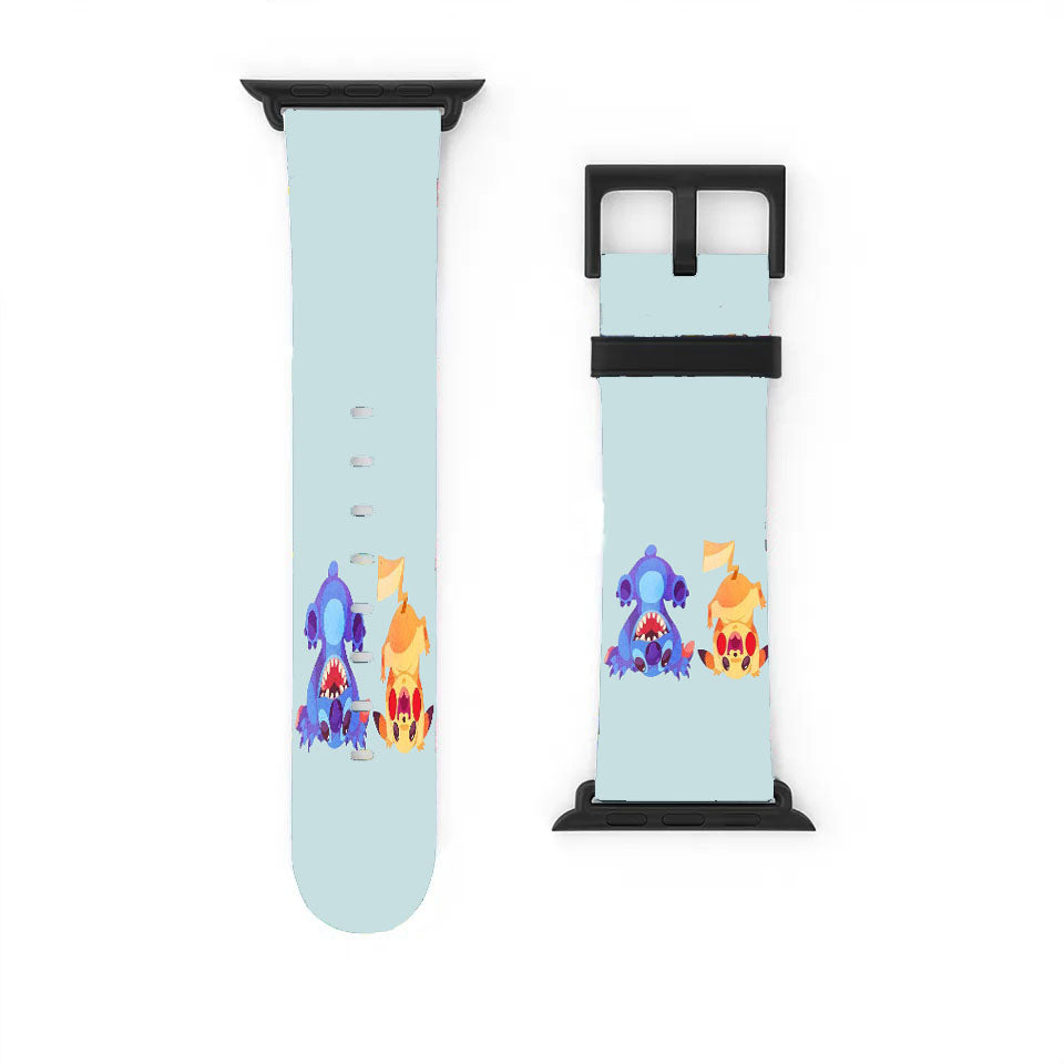 Stitch And Pikachu Minimalist Apple Watch Band 38Mm - 44Mm