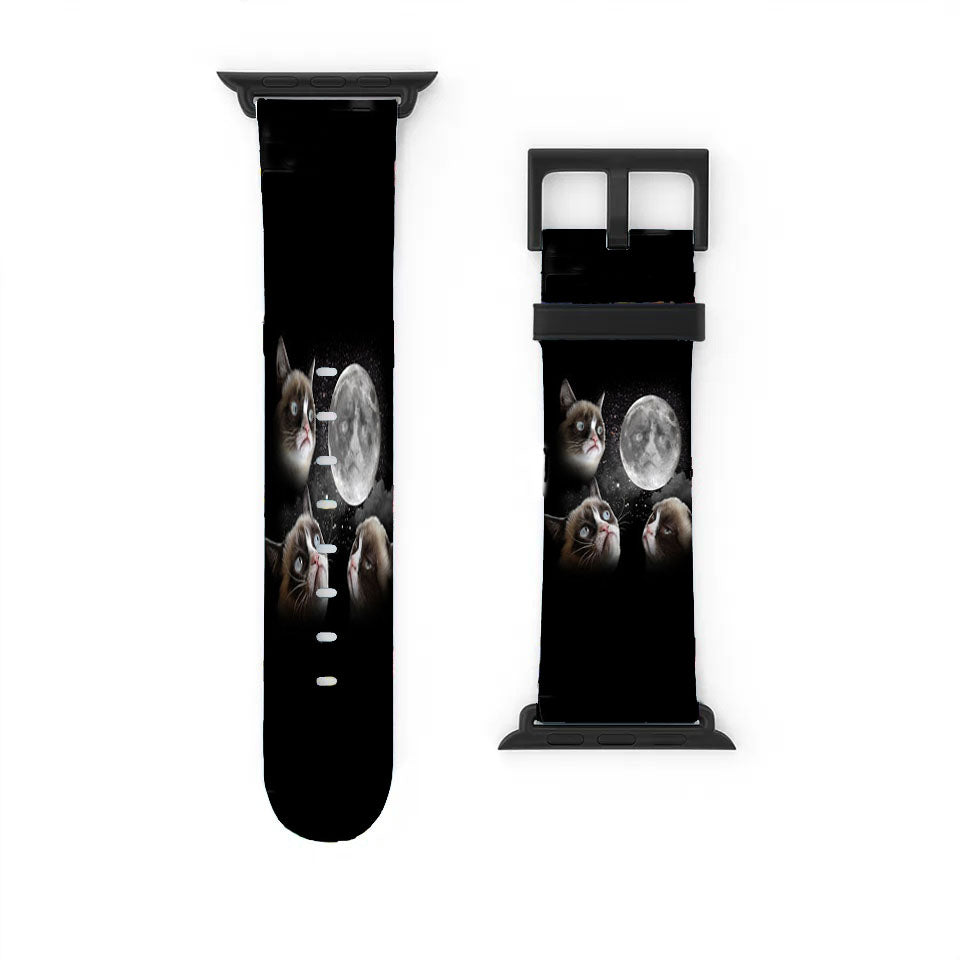 Three Grumpy Cat Moon Apple Watch Band 38Mm - 44Mm