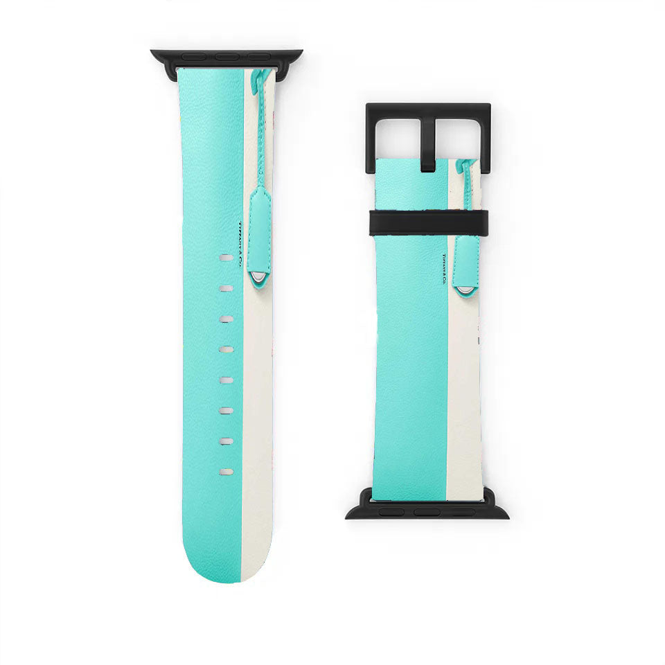 Tiffany And Co White Color Block Womens Tote Bag Apple Watch Band 38Mm - 44Mm