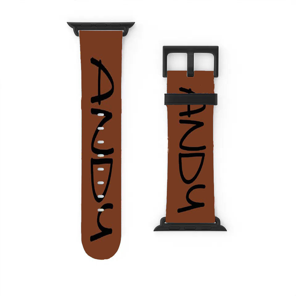 Toy Story Andy Name On Brown Apple Watch Band 38Mm - 44Mm