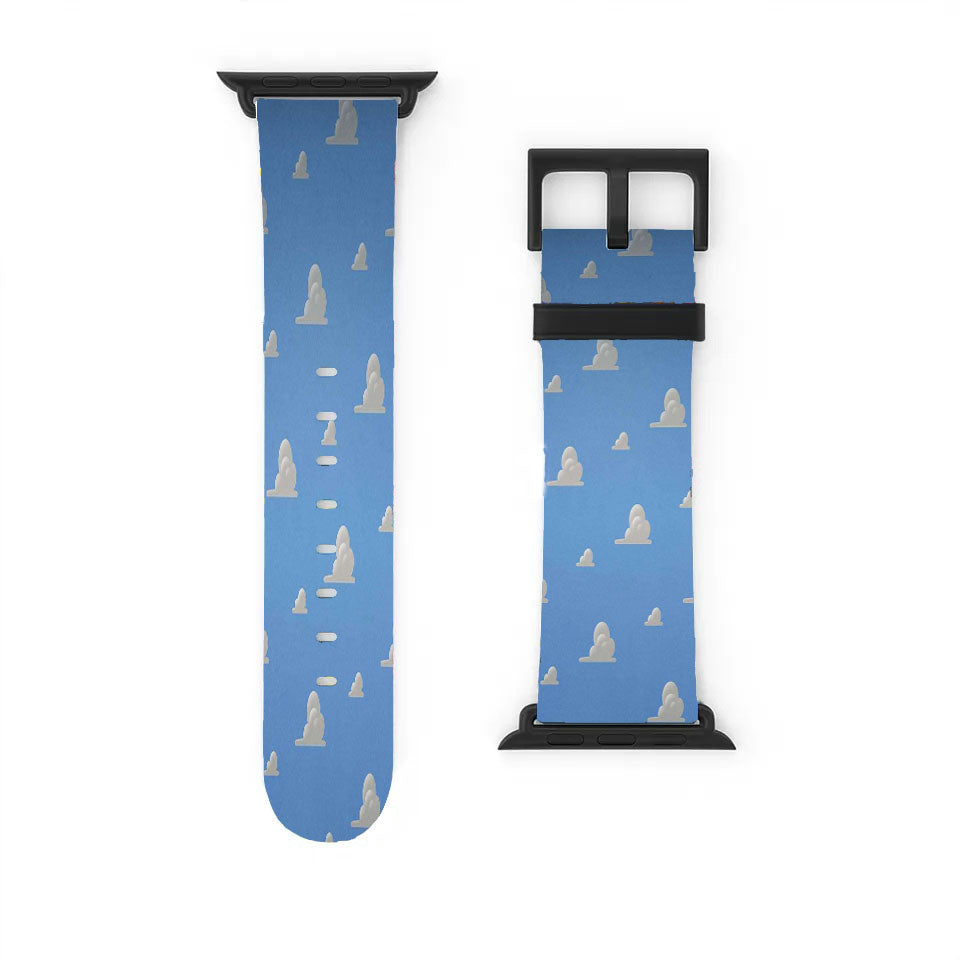 Toy Story Sky Blue Clouds Pattern Apple Watch Band 38Mm - 44Mm