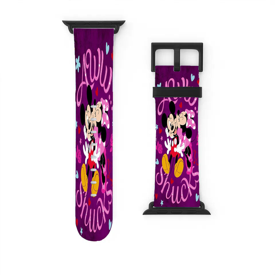 Valentine Kisses Mickey And Minnie Apple Watch Band 38Mm - 44Mm