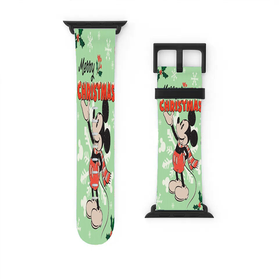 Vintage Mickey Merry Christmas Apple Watch Band 38Mm - 44Mm