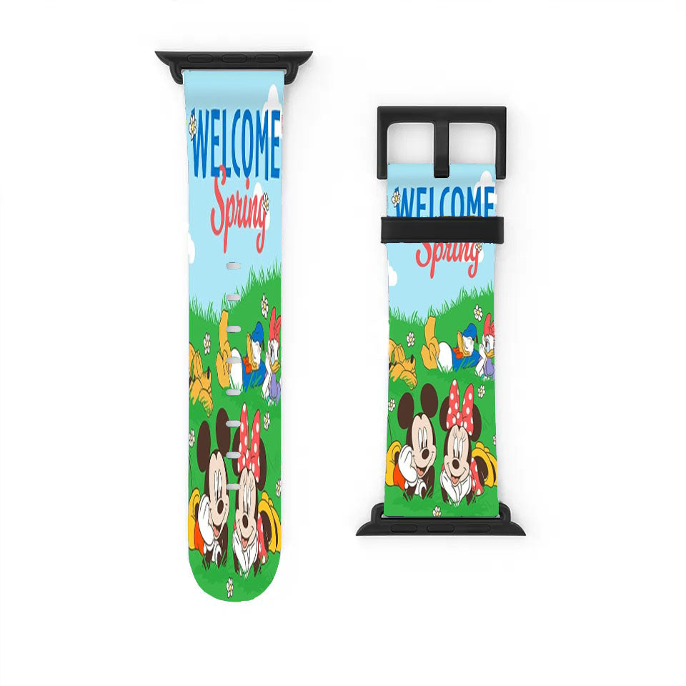 Welcome Spring Mickey And Gang Apple Watch Band 38Mm - 44Mm