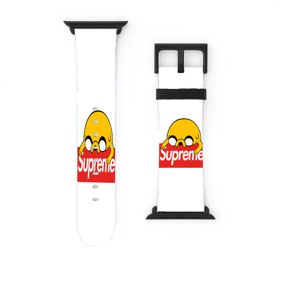 Jake The Dog Adventure Time Supreme White Apple Watch Band 38Mm - 44Mm