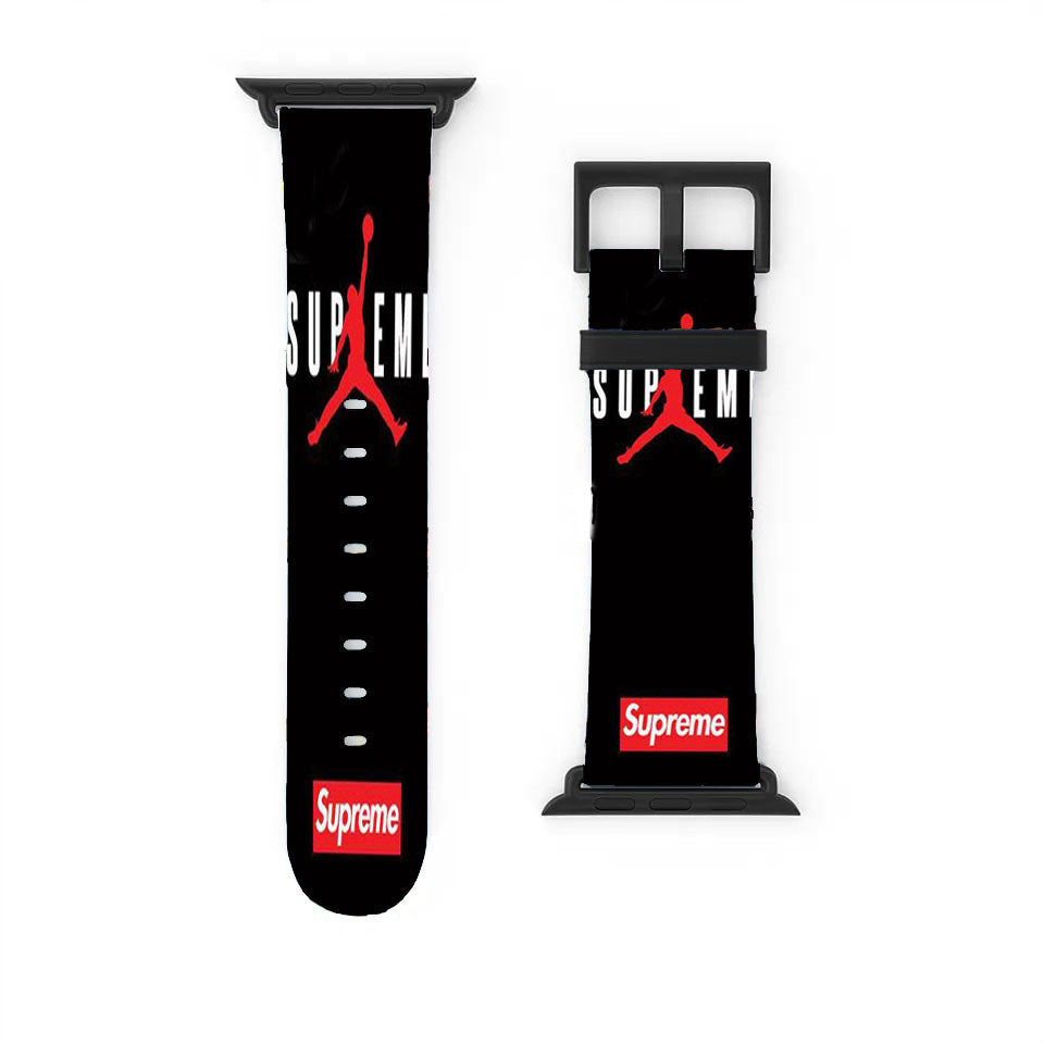 Jordan Supreme Black Apple Watch Band 38Mm - 44Mm