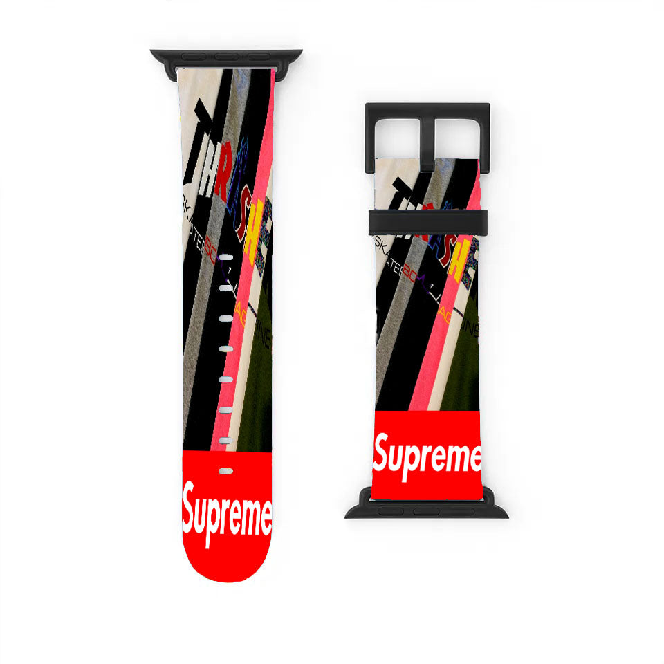 Outfits With A Black Flame Thrasher Shirt X Supreme Apple Watch Band 38Mm - 44Mm