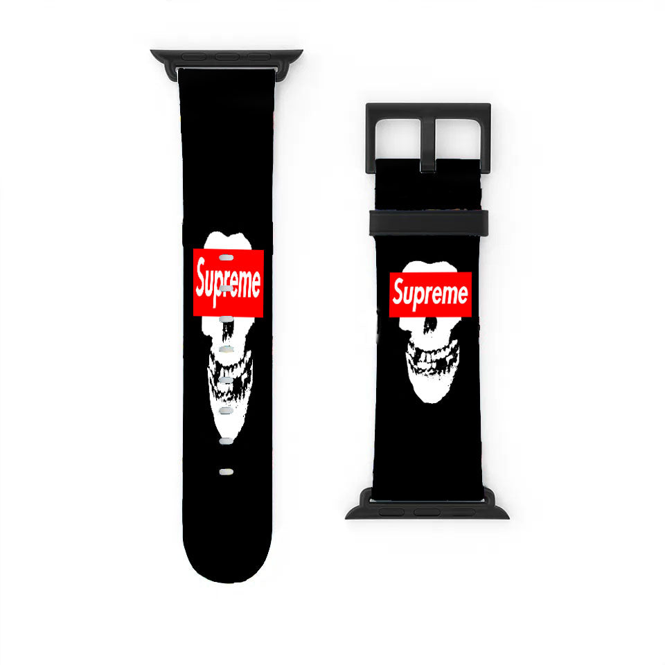 Supreme Black Skull Apple Watch Band 38Mm - 44Mm