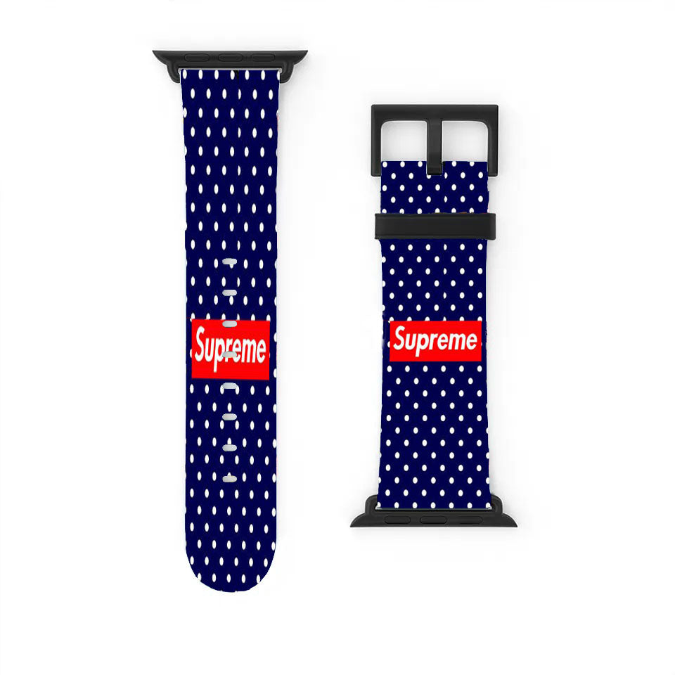 Supreme Blue White Dot Apple Watch Band 38Mm - 44Mm
