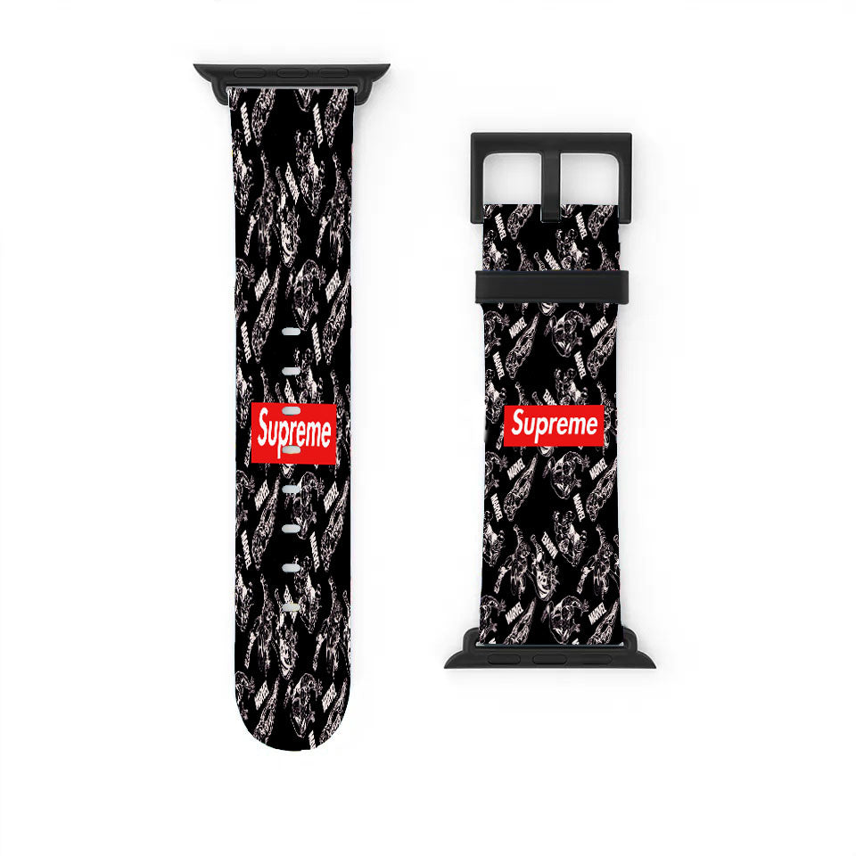 Supreme Bw Marvel Superheroes Apple Watch Band 38Mm - 44Mm