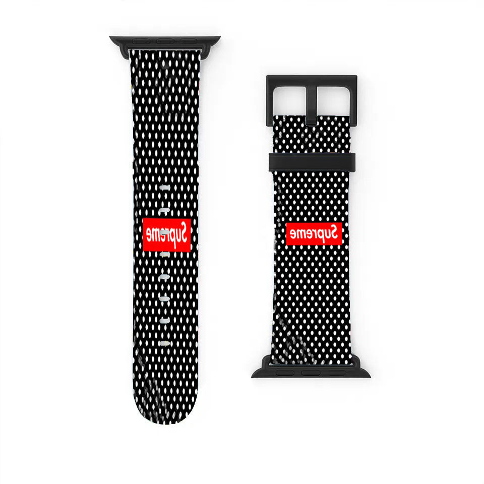 Supreme Clothing Skateboarding Logo Apple Watch Band 38Mm - 44Mm