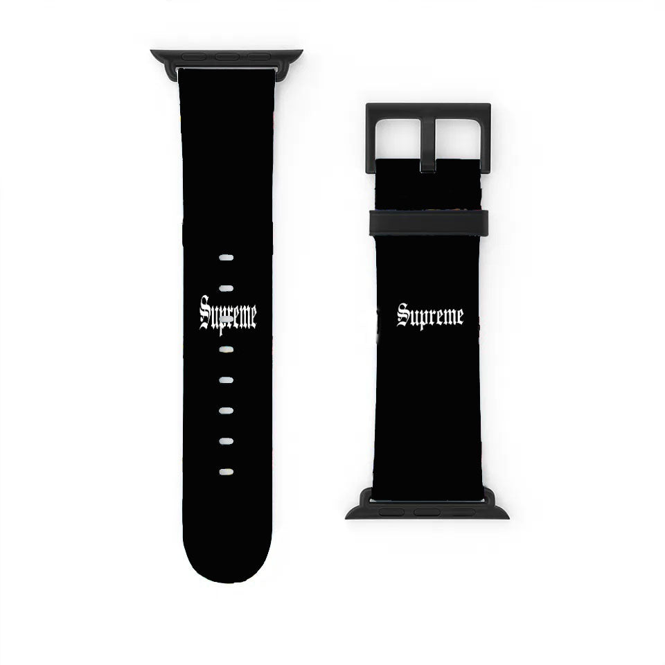 Supreme Font Black Apple Watch Band 38Mm - 44Mm