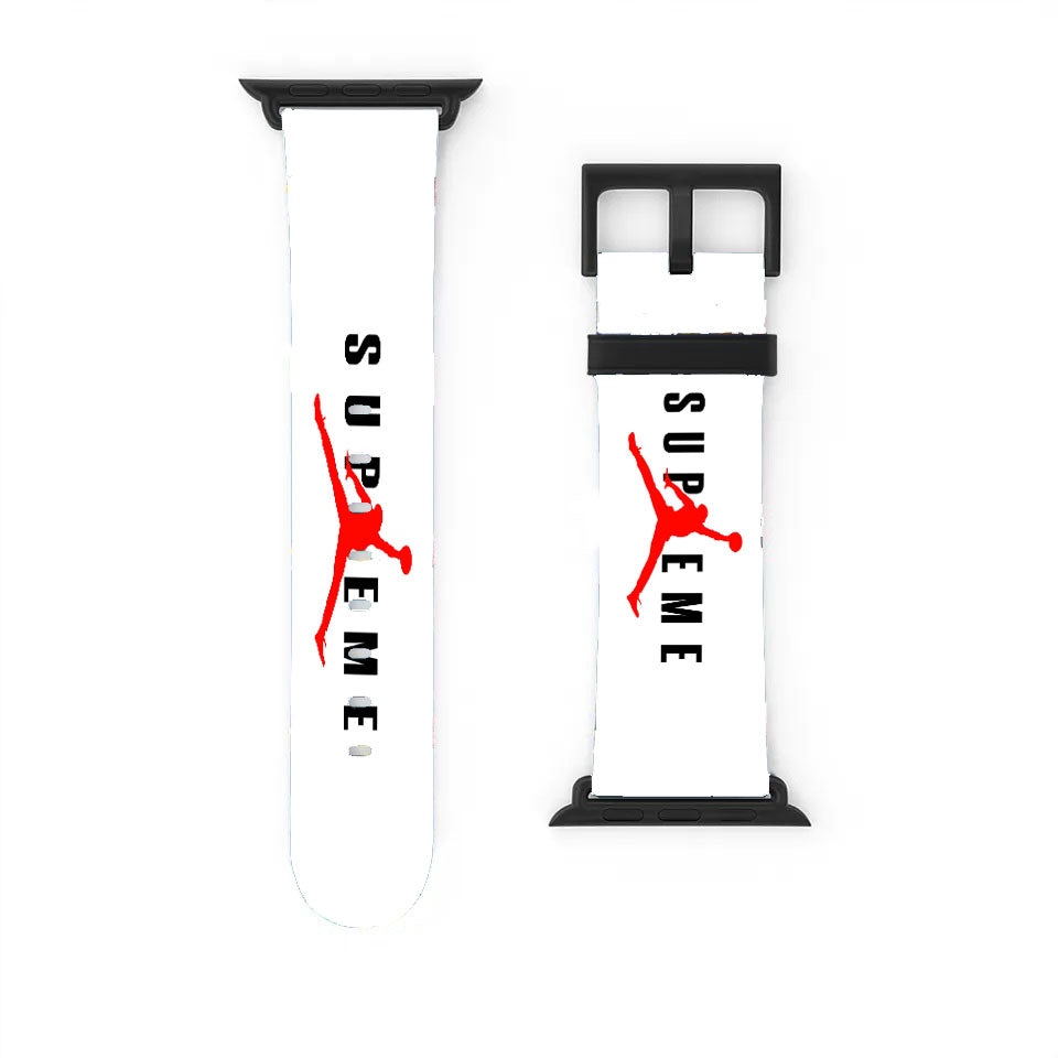 Supreme Jordan White Apple Watch Band 38Mm - 44Mm