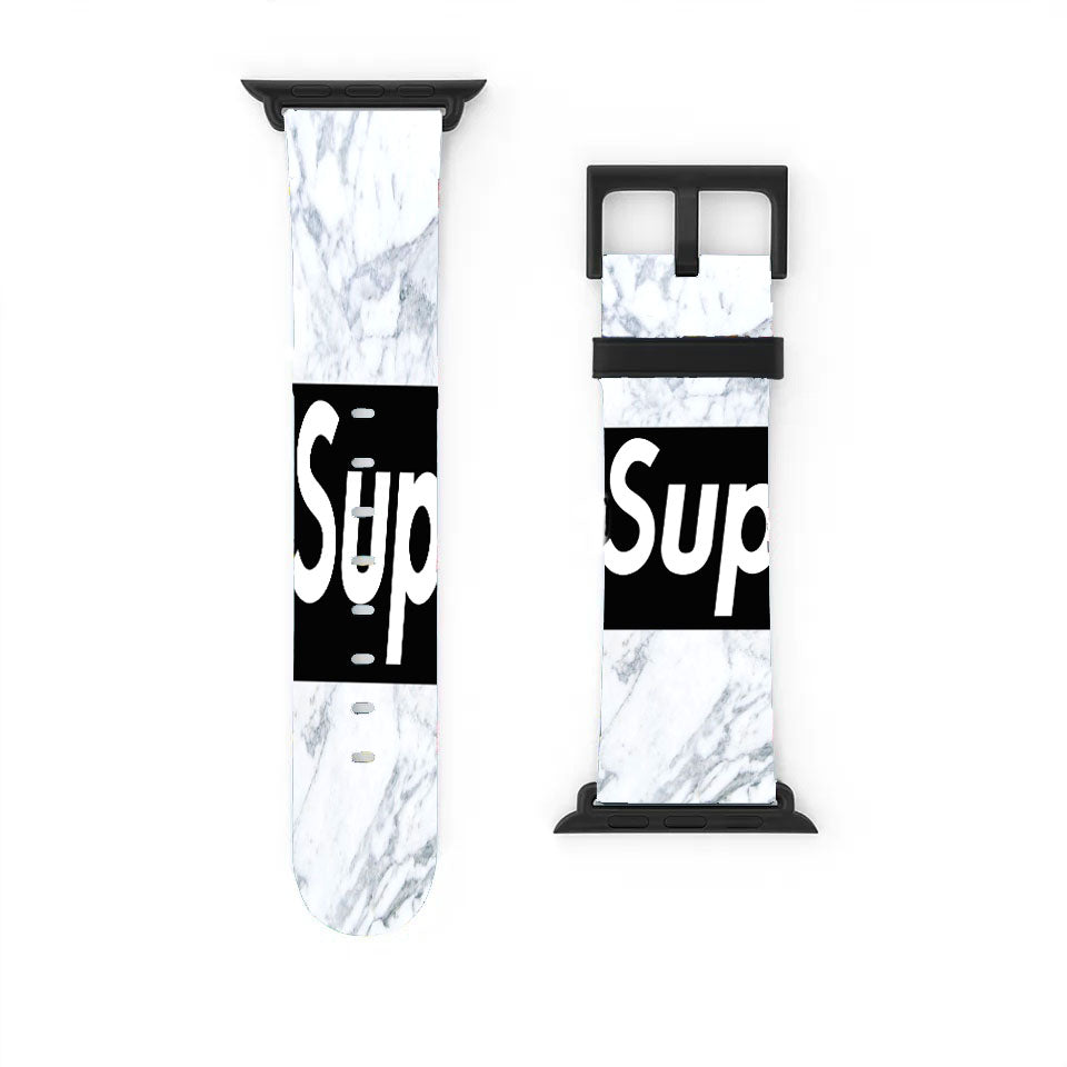 Supreme Marble Black Font Apple Watch Band 38Mm - 44Mm