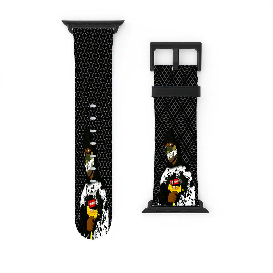 Supreme On Crazy Biker Apple Watch Band 38Mm - 44Mm