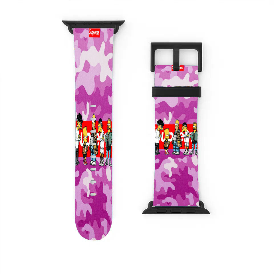 Supreme Pink Camo Apple Watch Band 38Mm - 44Mm