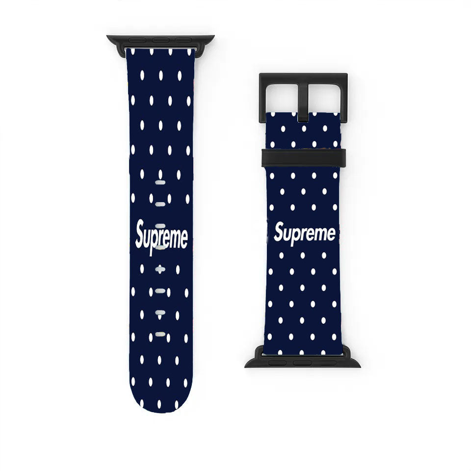 Supreme Polkadot Blue Apple Watch Band 38Mm - 44Mm