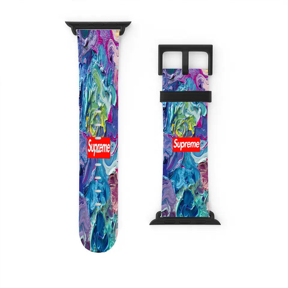 Supreme Rainbow Flow Abstraction Apple Watch Band 38Mm - 44Mm