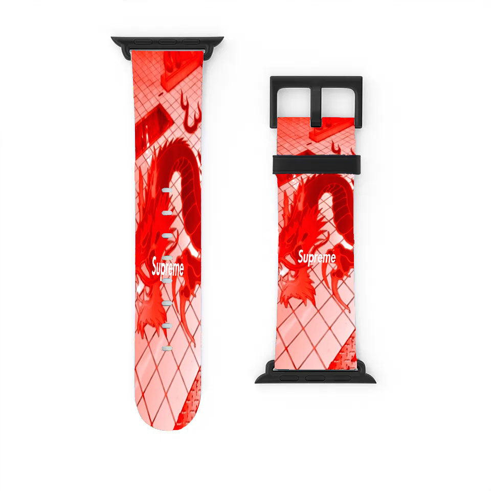 Supreme Red Dragon Apple Watch Band 38Mm - 44Mm