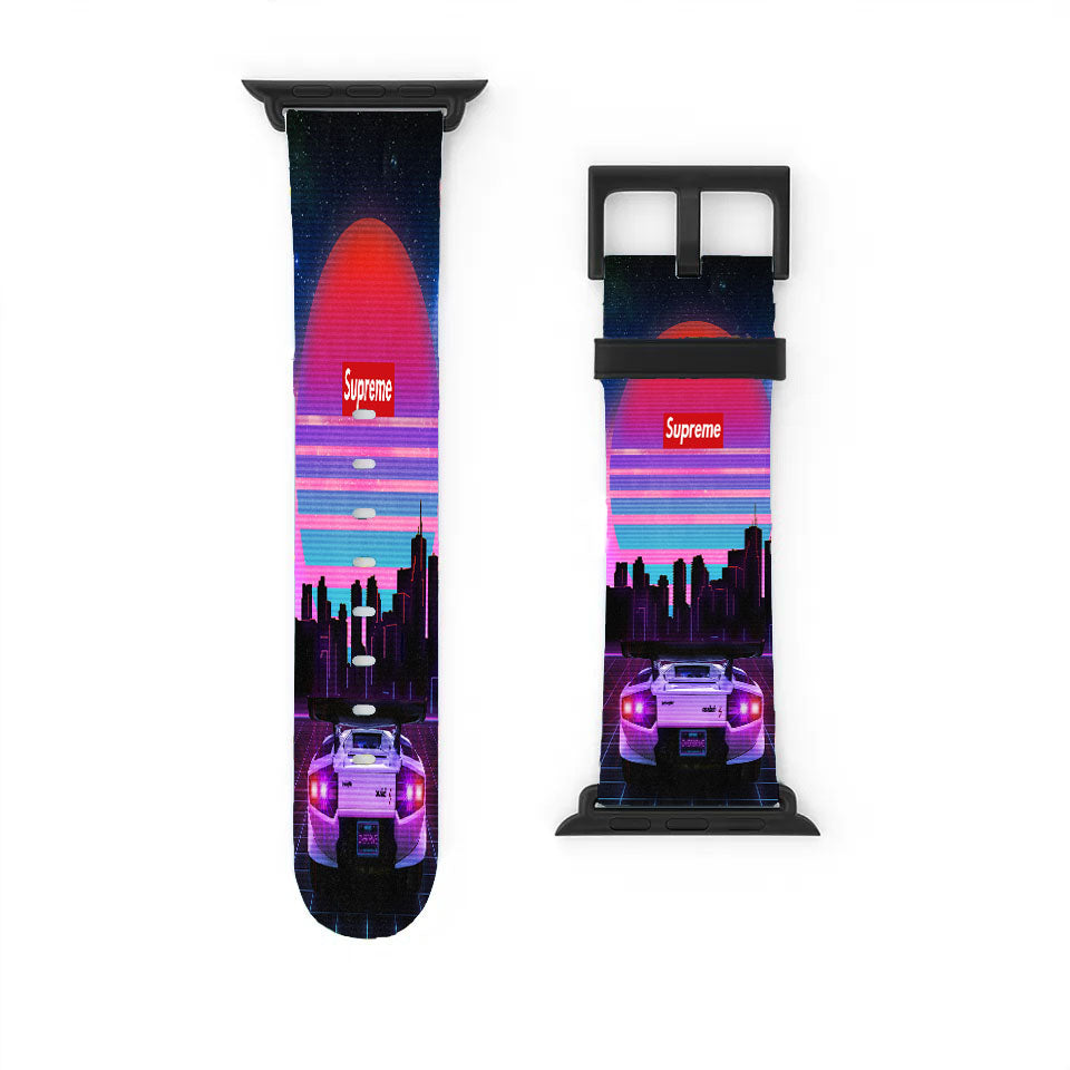 Supreme Retro Lamborghini Apple Watch Band 38Mm - 44Mm