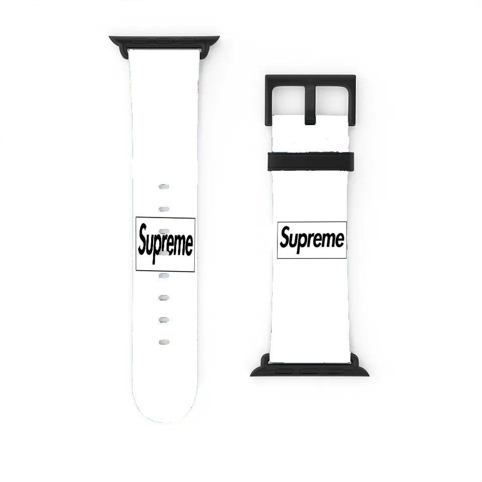 Supreme White Apple Watch Band 38Mm - 44Mm