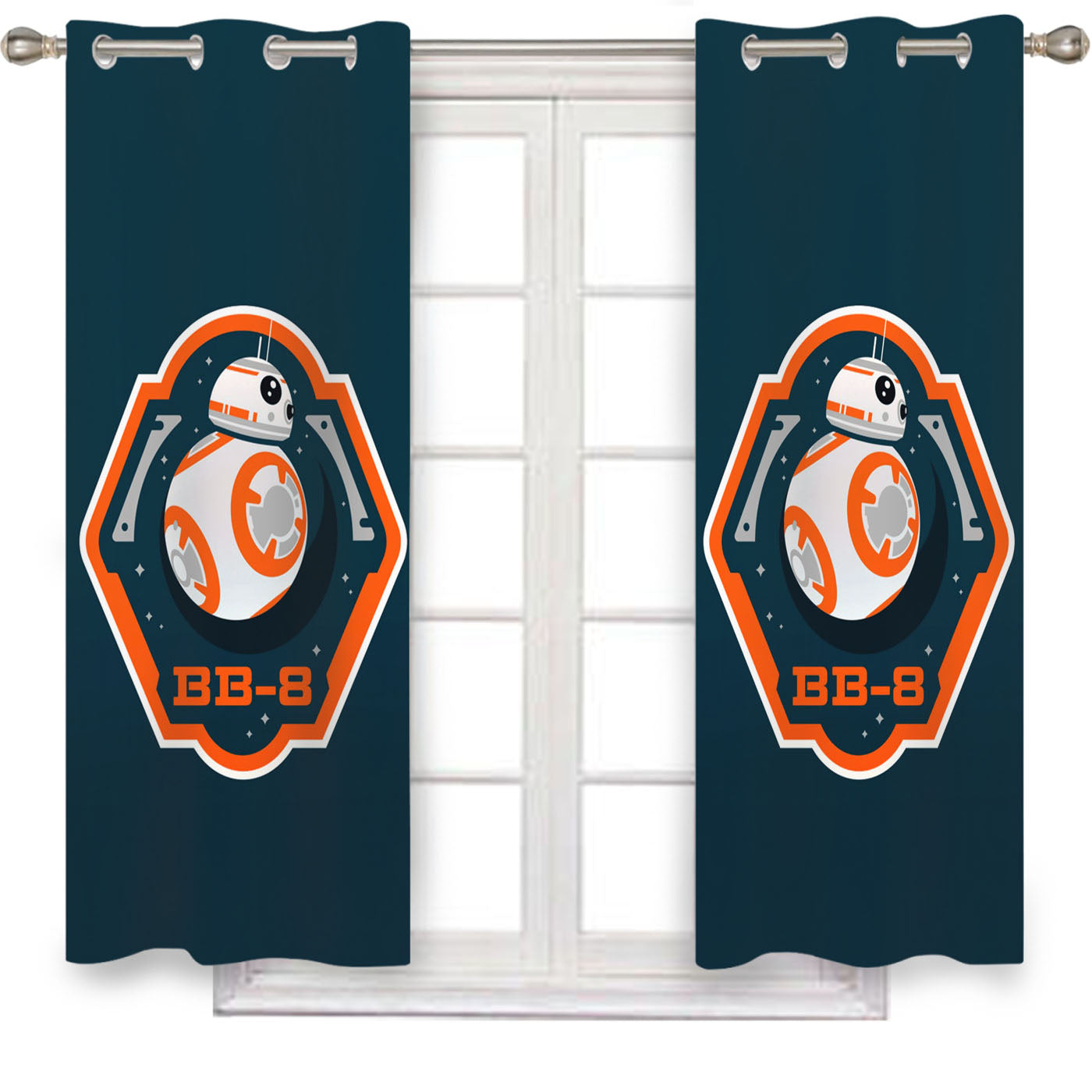 Android Logo Star Wars Window Curtains