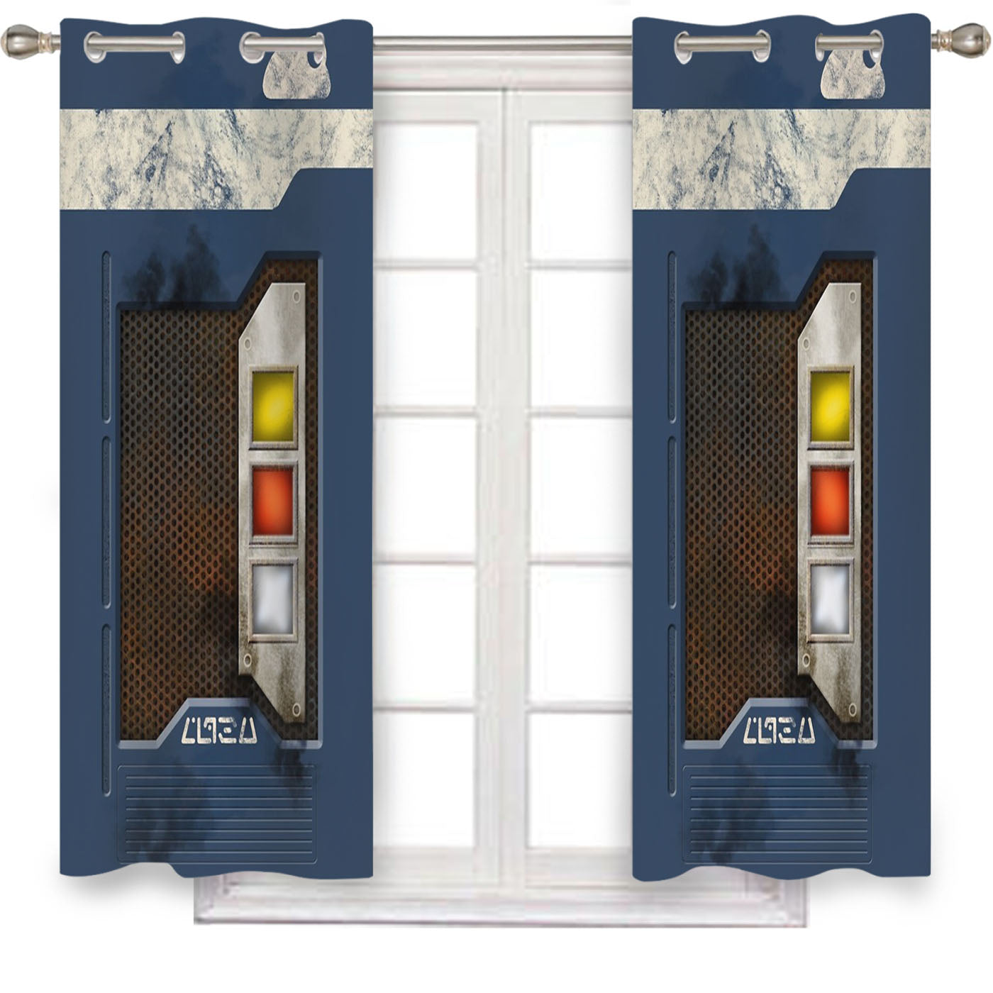Blue Datapad Star Wars Window Curtains