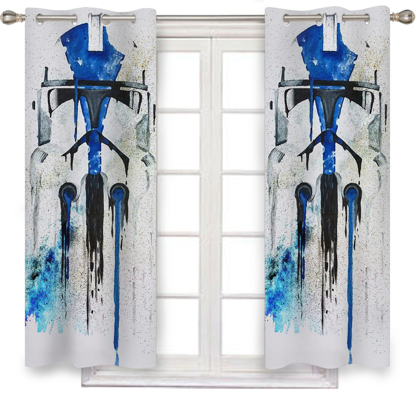 Blue Stormtrooper Star Wars Window Curtains