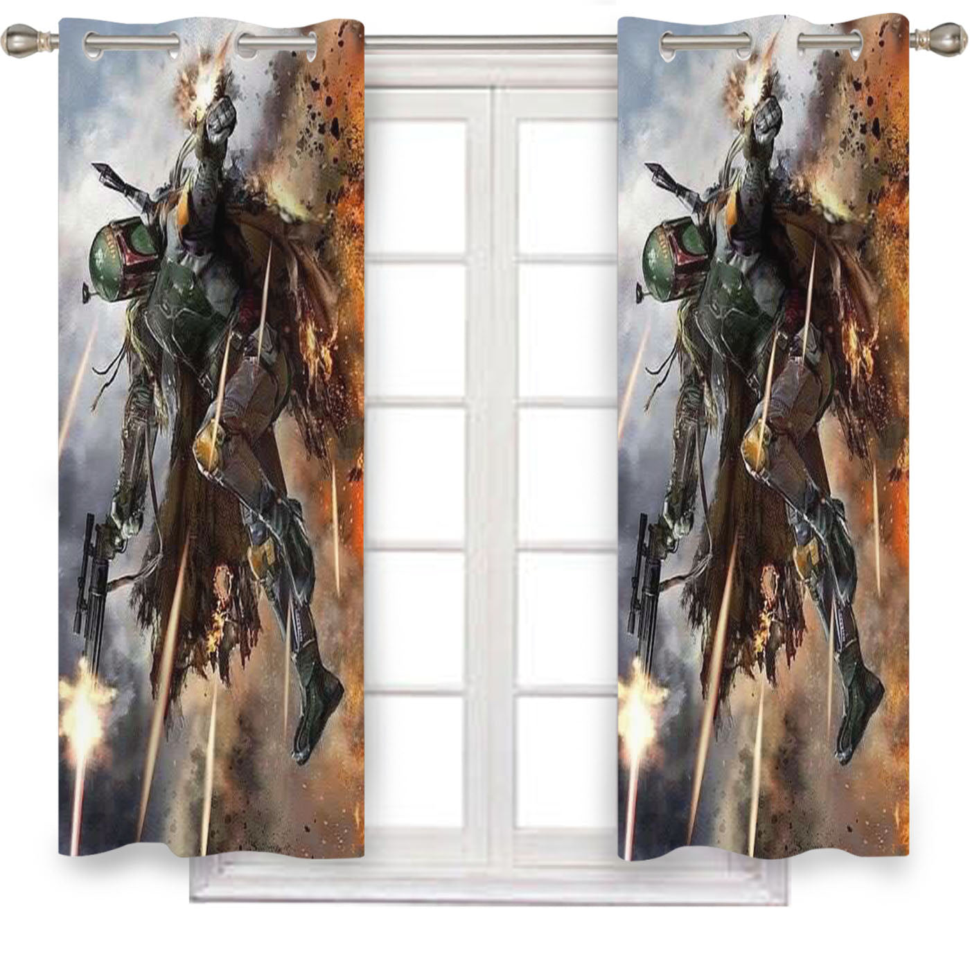 Boba Fett Star Wars Weapon Window Curtains