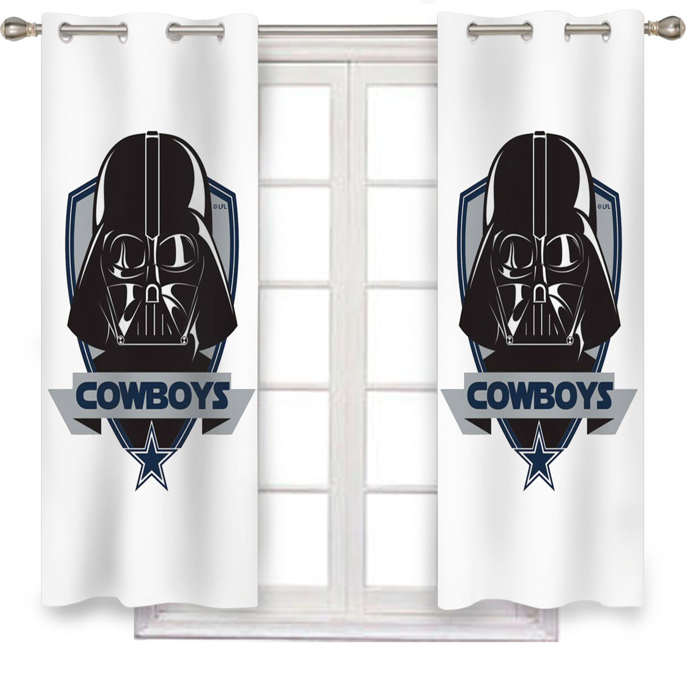 Dallas Cowboys Nfl Star Wars Darth Vader Window Curtains