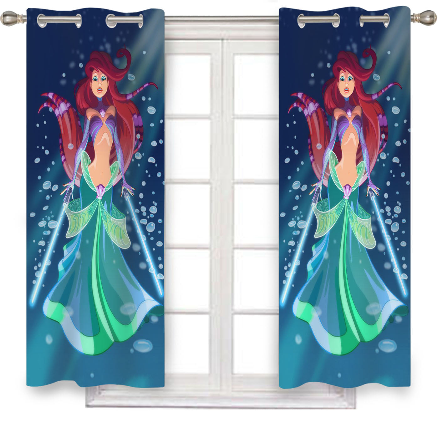 Disney Princess Star Wars Little Mermaid Window Curtains