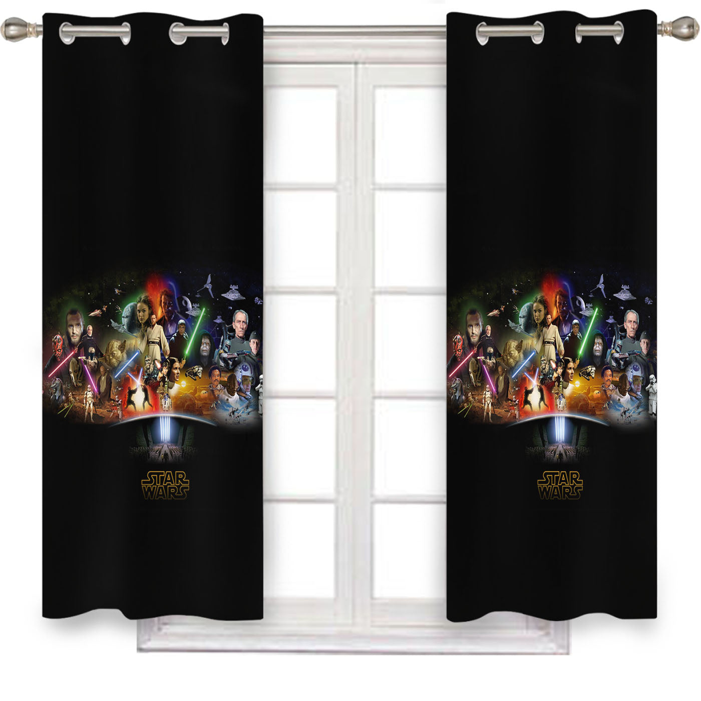 Disney Start Wars Compilation Window Curtains
