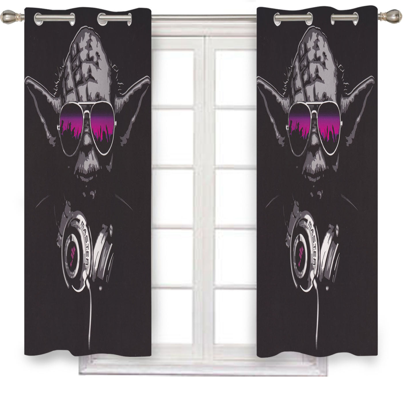 Dj Yoda Star Wars Window Curtains