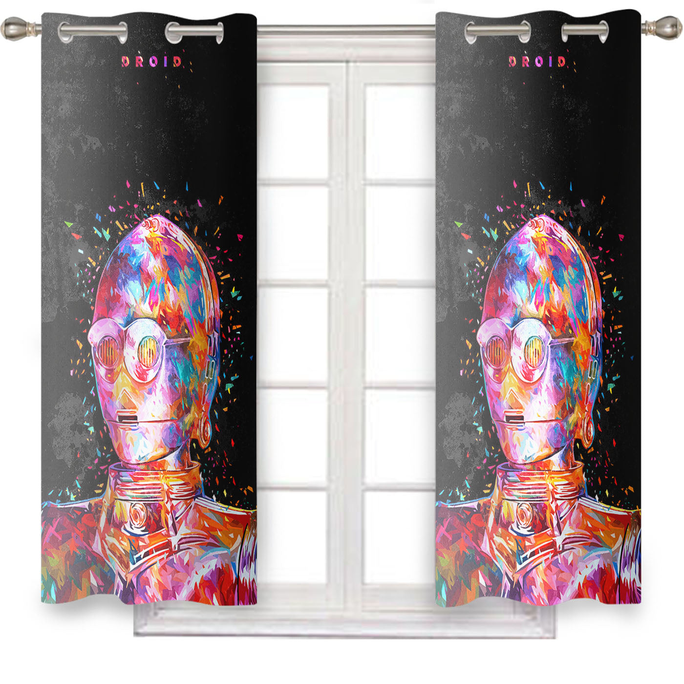 Droid Of Star Wars Colorful Window Curtains