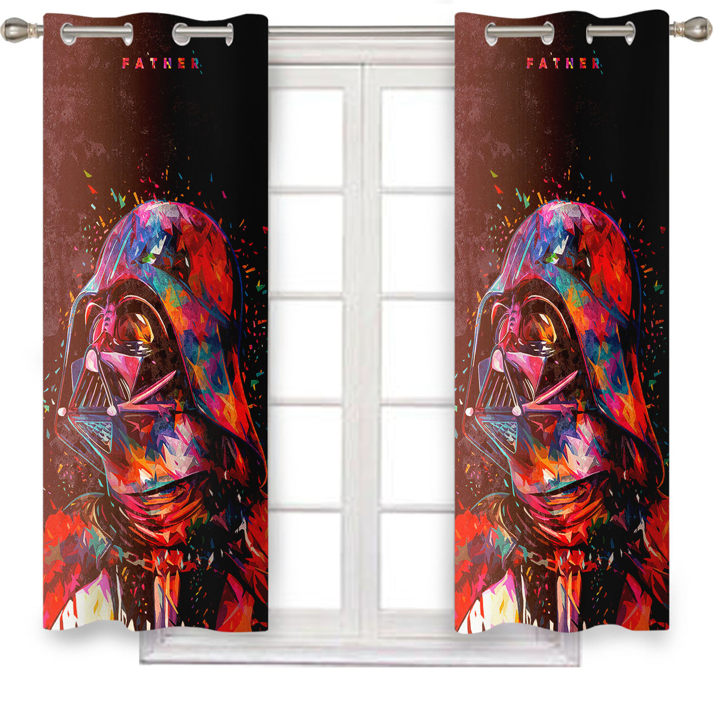 Father Of Star Wars Colorful Window Curtains