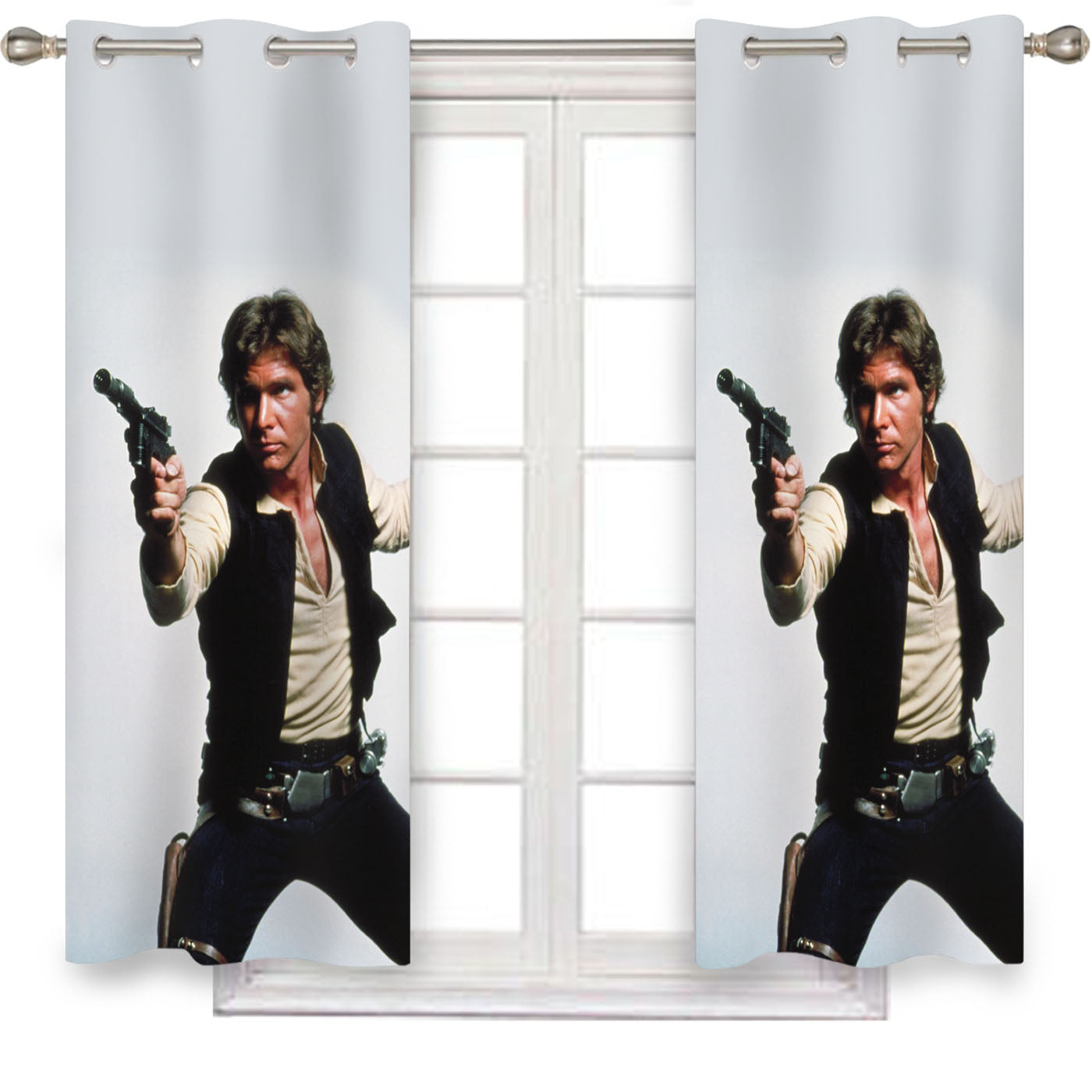 Guns Han Solo Star Wars Window Curtains