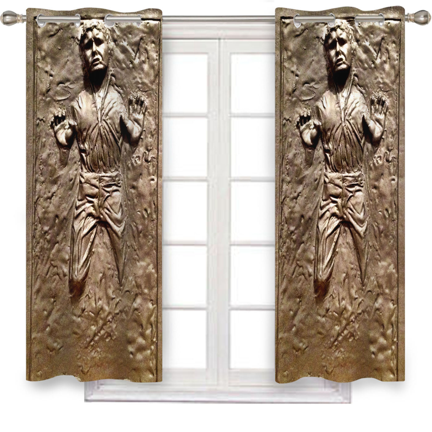 Han Solo Frozen Star Wars Window Curtains