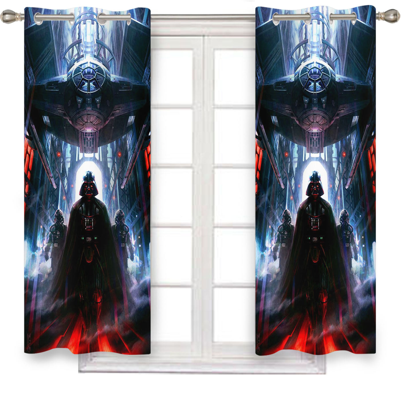Imperial March Star Wars Art Window Curtains