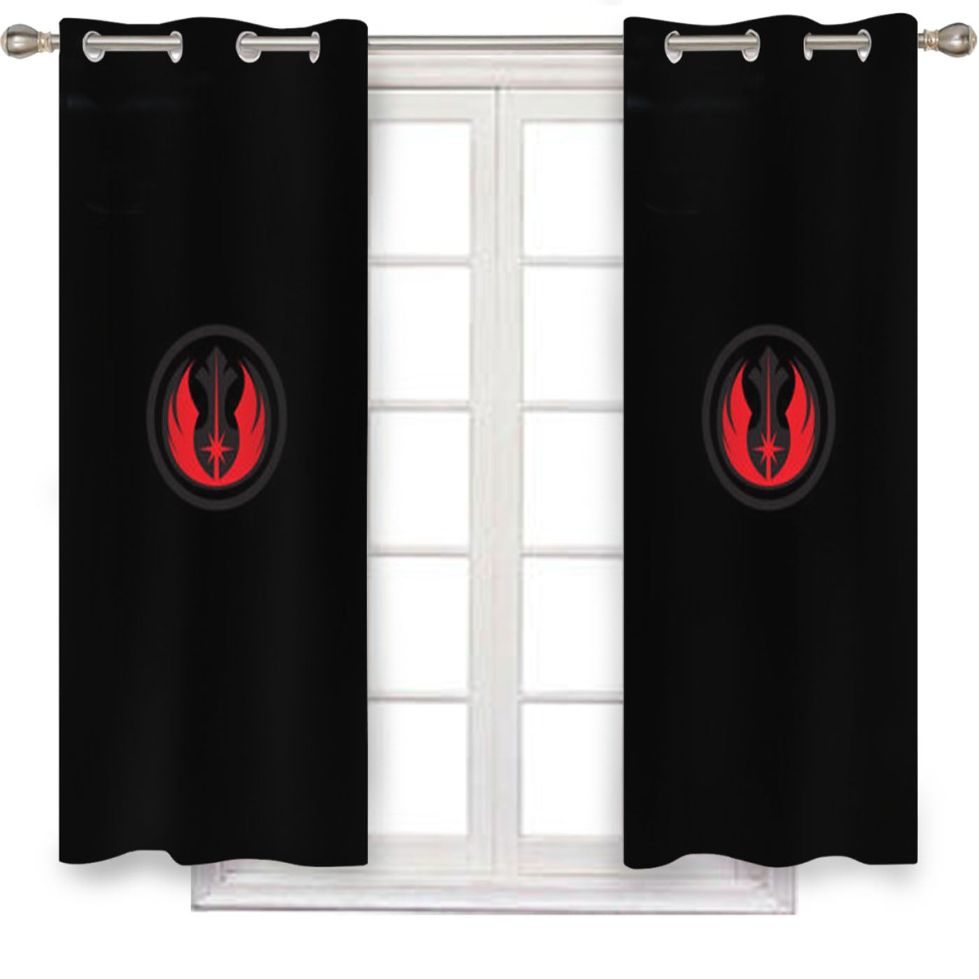Jedi Fallen Order Star Wars Logo Window Curtains