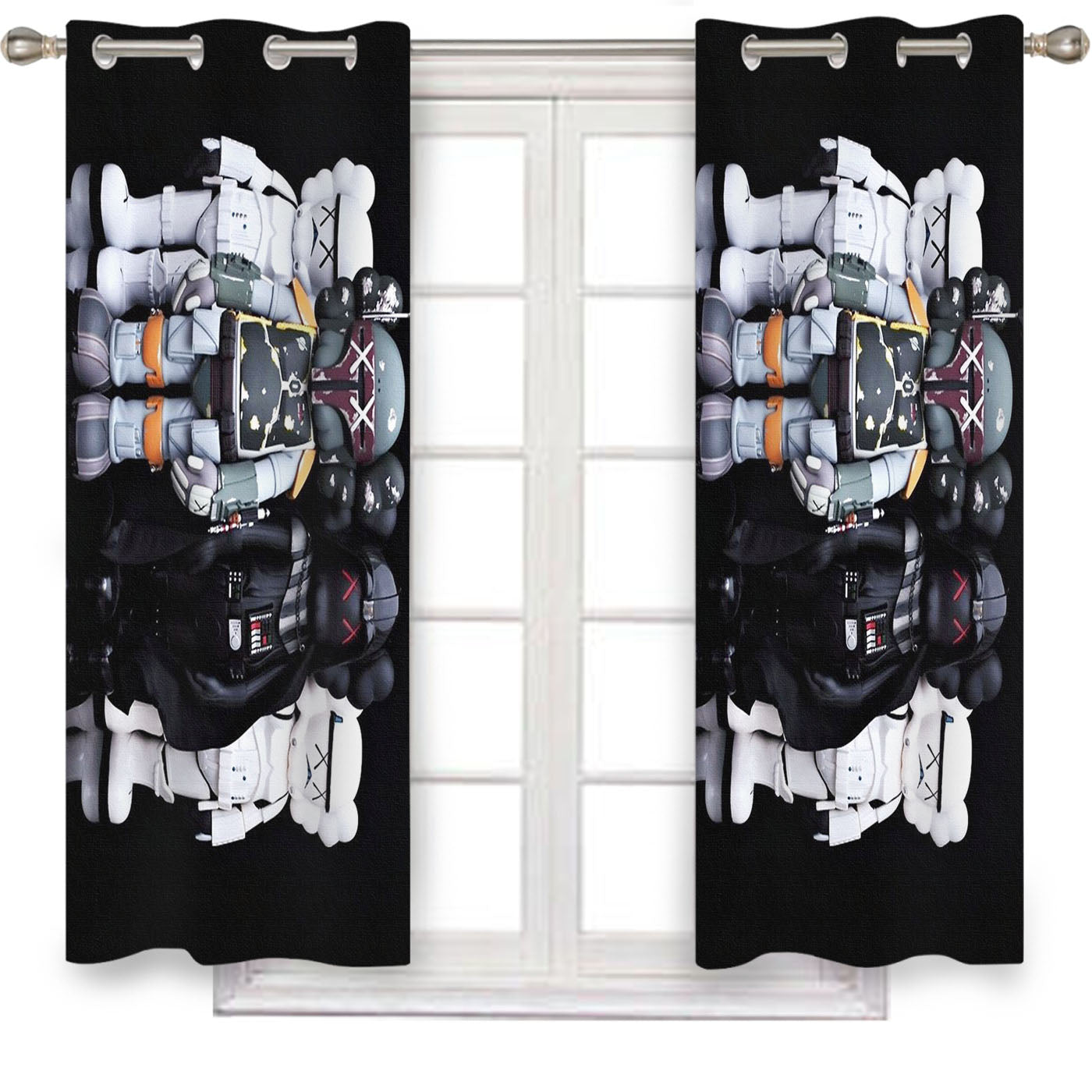 Kaws Star Wars Figure Window Curtains