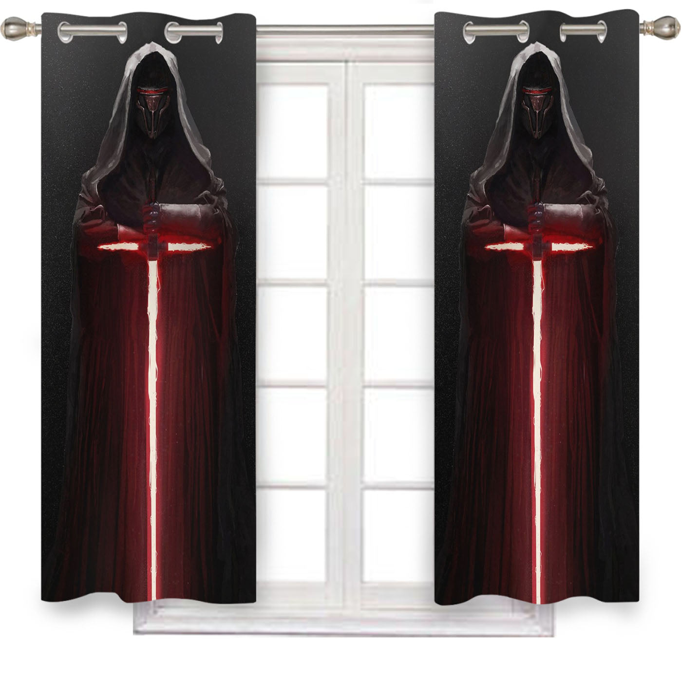 Kylo Ren Lightsaber Star Wars Window Curtains
